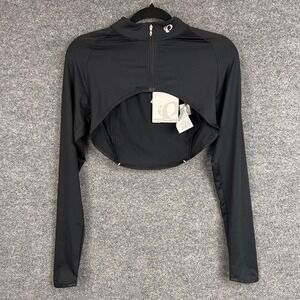 NEW Pearl Izumi W Elite Escape Shrug Black Long Sleeve Cropped Cycling Top L